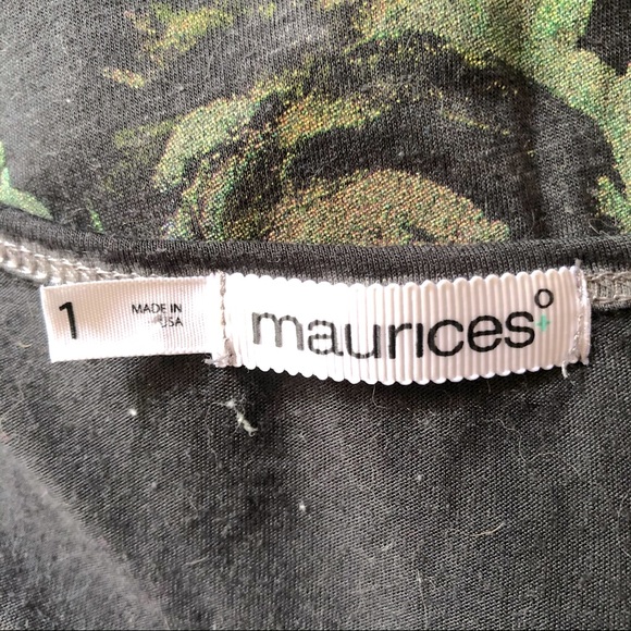 Maurice’s Grey Distressed Floral Racerback Tank - Picture 4 of 6